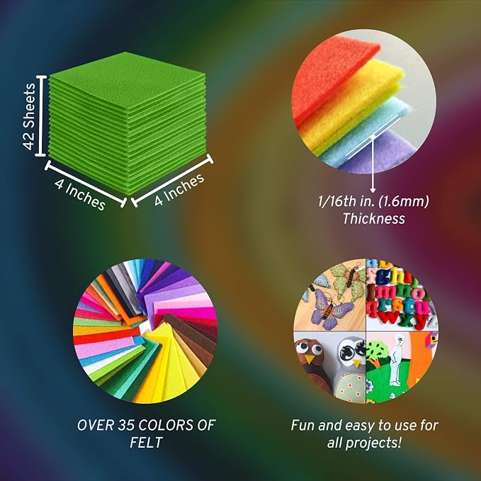 FabricLA Acrylic Felt Sheets for Crafts