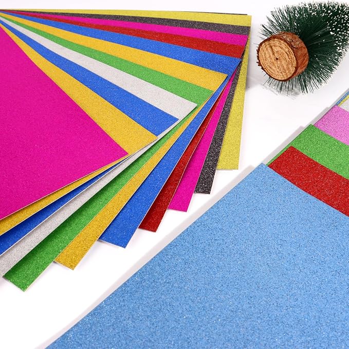 10 Sheets Glitter Decorative Cardstock Paper 30 X 20cm A4 Paper