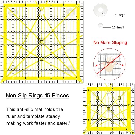 Quilting Rulers 4 Square Ruler Quilting Templates, Quilting Ruler Acrylic Rulers