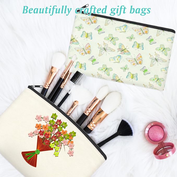 ZeeDix Canvas Zipper Pouch Bulk – 8.3 x 5 Inches Cotton Canvas Pouches