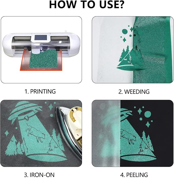 guangyintong HTV Glitter Green Roll