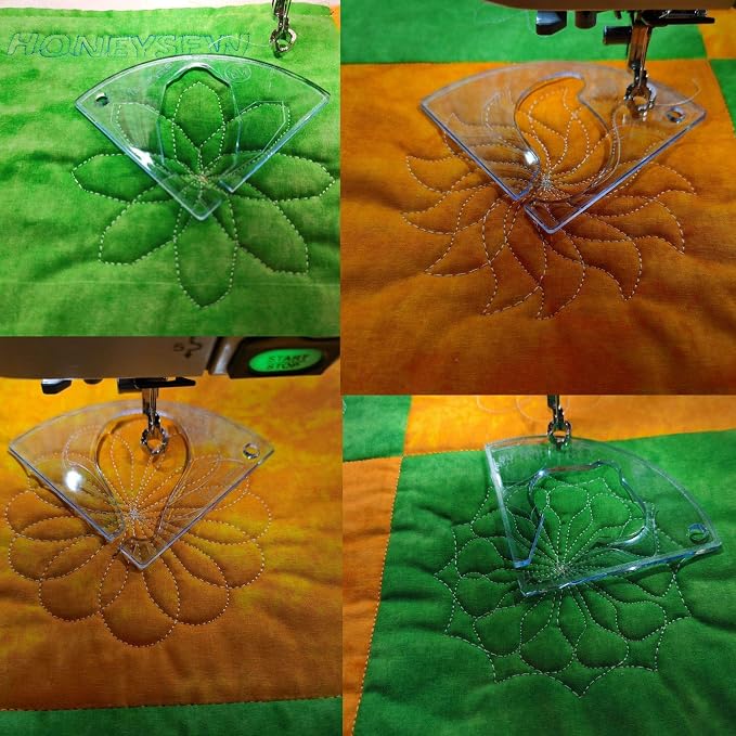 HONEYSEW Free Motion Quilting Template Sewing Ruler Templates