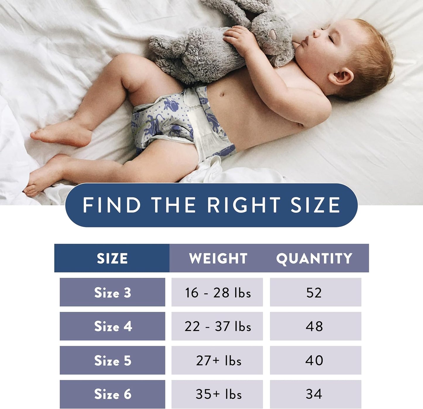 The Honest Company Clean Conscious Overnight Diapers for Sensitive Skin, Hypoallergenic Fragrance-Free Baby Diapers, Cozy Cloud and Star Signs Design, Club Box, Size 5 (27+ lbs), 40 Count