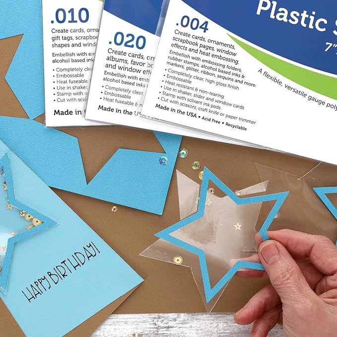 Accent Design Paper Accents Clear Plastic Sheets 8.5x11, .010" Thick,