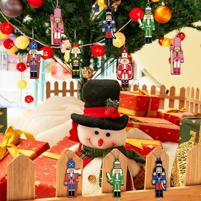 Cinnvoice 60 Pcs Wood Christmas Crafts