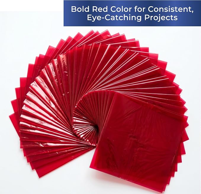 FIESTA WRAPS Red Cellophane Sheets 150-Pack