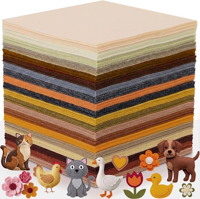 Tegeme 100 Pcs 8 x 12 Inches Felt Fabric Sheet