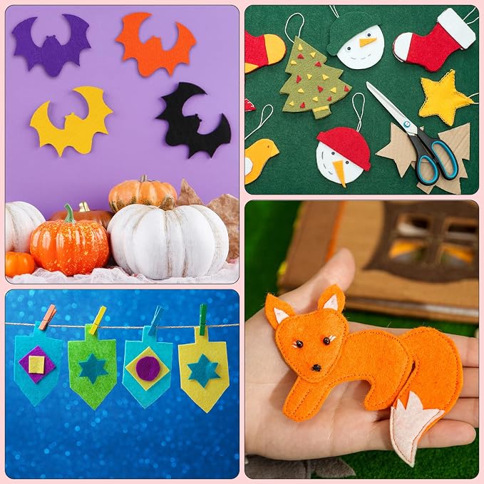 NACHLYNN 11Pcs Self Adhesive Felt Fabric Sheets 7"x11.5" /18x29cm Sticky Back
