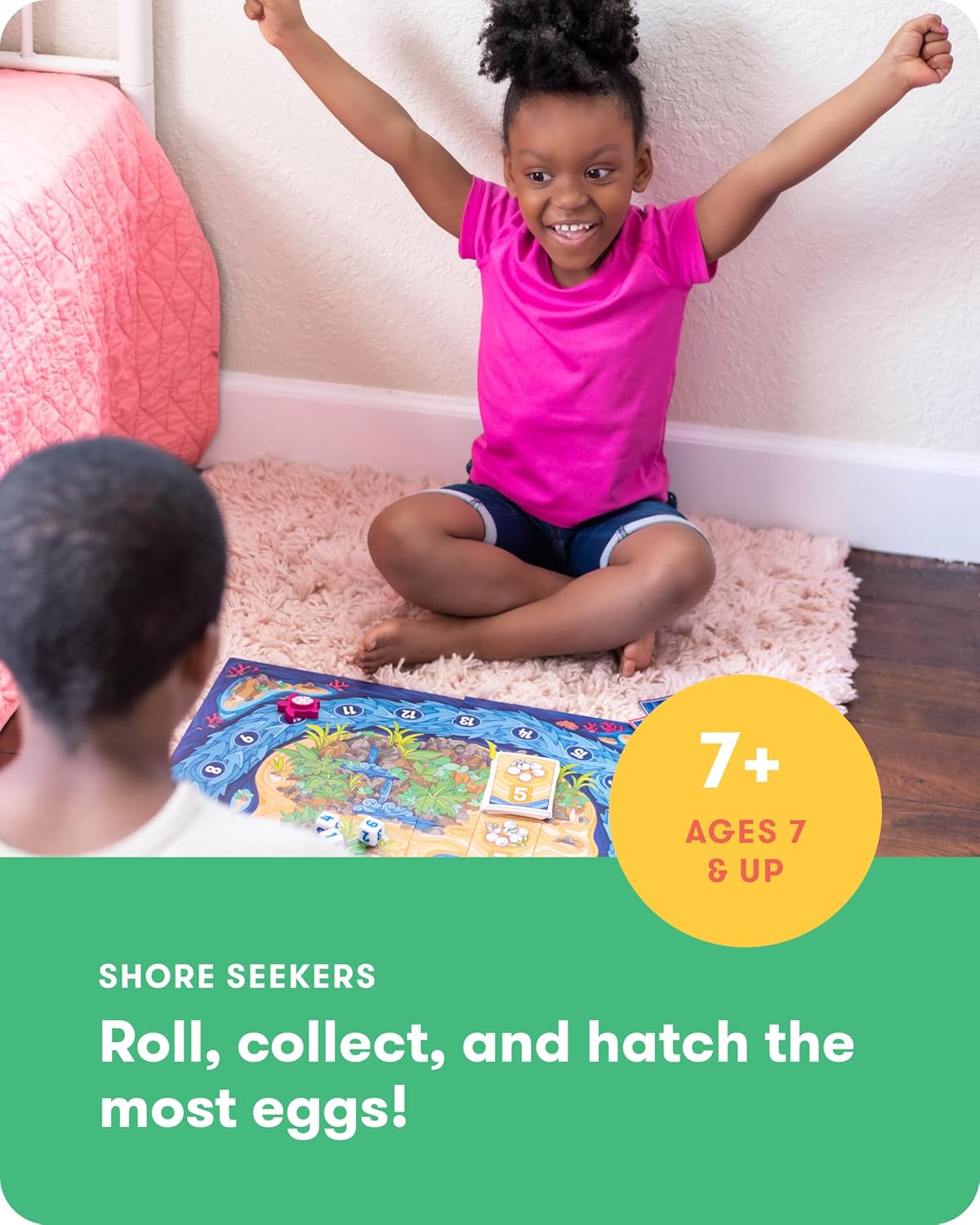SimplyFun Shore Seekers - A Fun and Interactive Math Board Game for Kids - Practice Addition and Multiplication Skills - Math Game for Kids, 2 to 7 Players, Ages 7 & Up