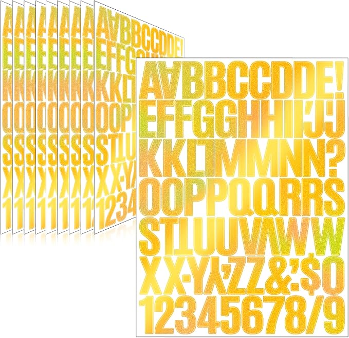 Letter Stickers, Mailbox Numbers, 1.5 Inch Waterproof Vinyl Alphabet | 1 1/2