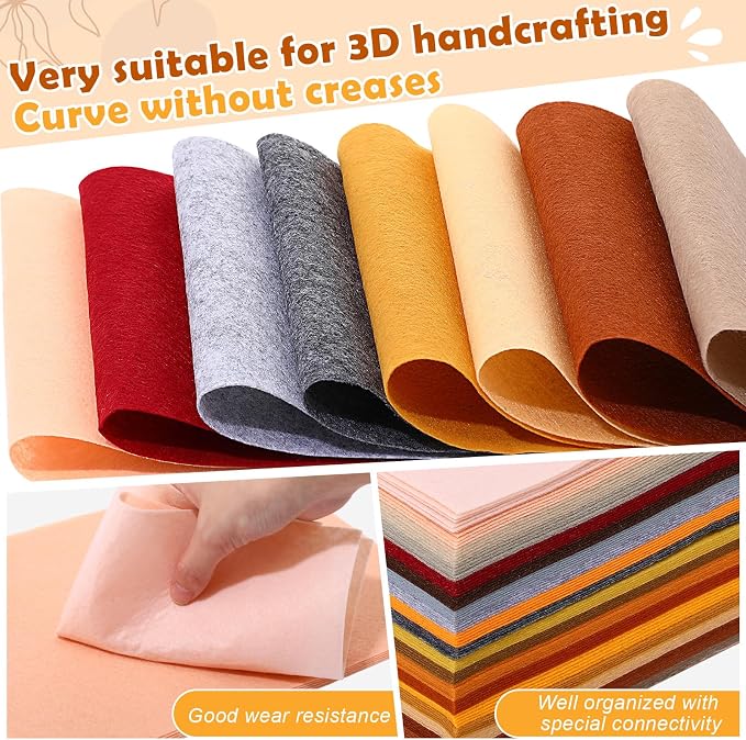 Tegeme 100 Pcs 8 x 12 Inches Felt Fabric Sheet