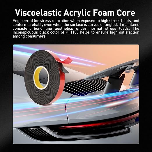 3M Automotive Acrylic Plus Tape, 0.79" x 18Ft, Dark Gray, 2 Pack | Double Sided
