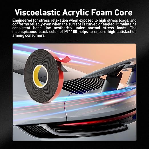3M Automotive Acrylic Plus Tape, 0.24" x 18Ft, Dark Gray, 2 Pack | Double Sided