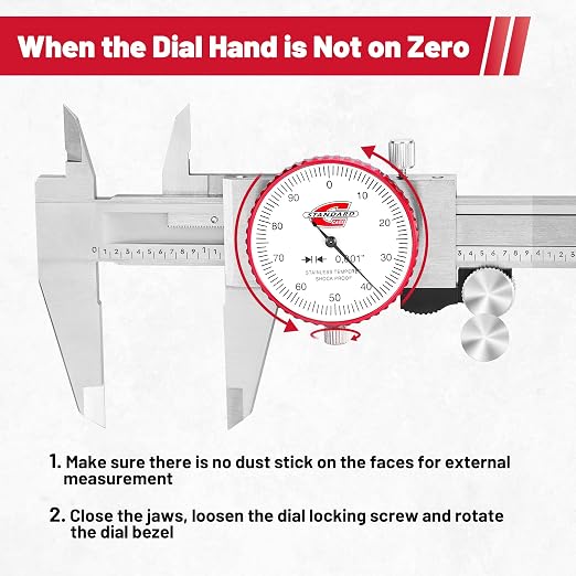 SAE Dial Caliper 0-6" Precision Measuring Tool | ±0.001" Accuracy, Mechanical