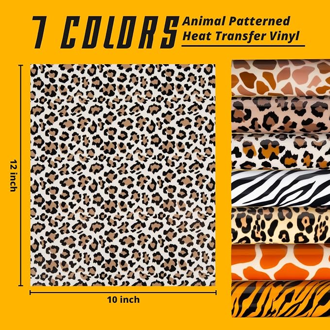HTVRONT Leopard Heat Transfer Vinyl