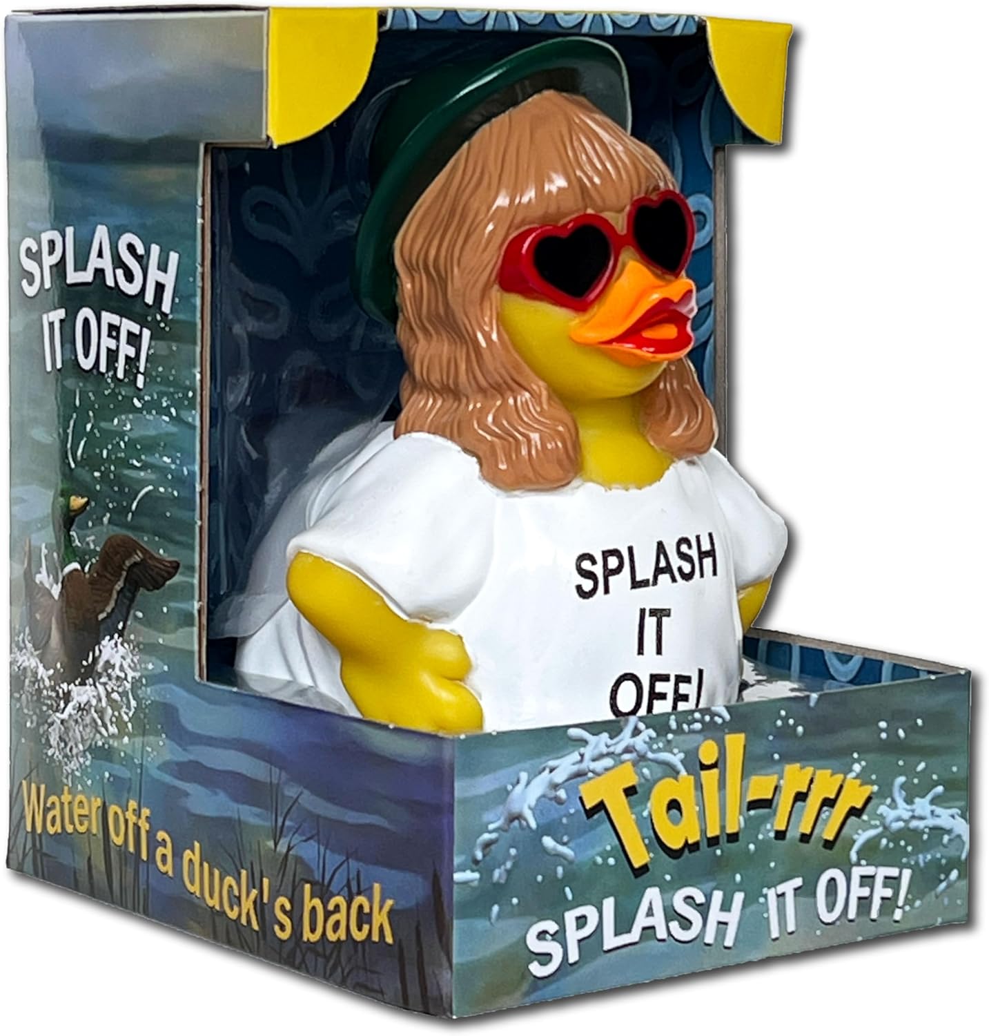 CelebriDucks - Tail-RRR - Splash It Off - Floating Rubber Ducks - Collectible Bath Toy Gift for Kids & Adults of All Ages