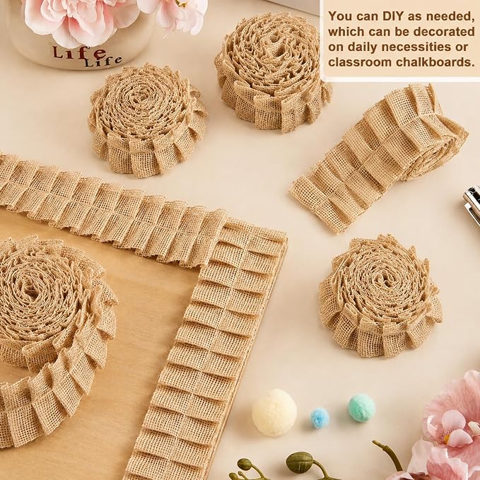 6 Rolls 40 Ft Ruffled Bulletin Board Borders Back to School Classroom Decor