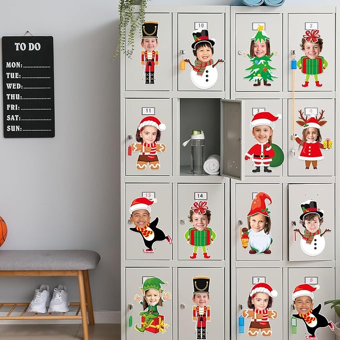 60pcs Christmas Theme Cutouts Xmas Holiday Bulletin Board Decorations Xmas