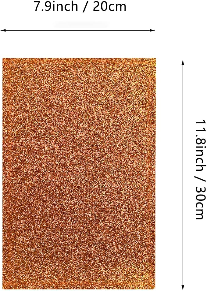 Jtnohx Glitter Felt Fabric, 8 x12 inches Felt Square Glitter