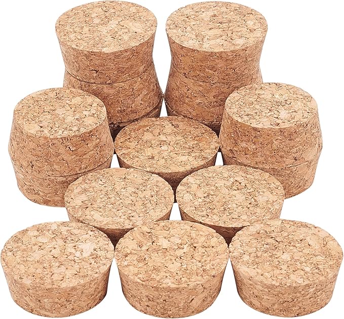 BENECREAT Wooden Cork Bottle Stoppers, 1.7" Diameter, Soft Wood Replacement
