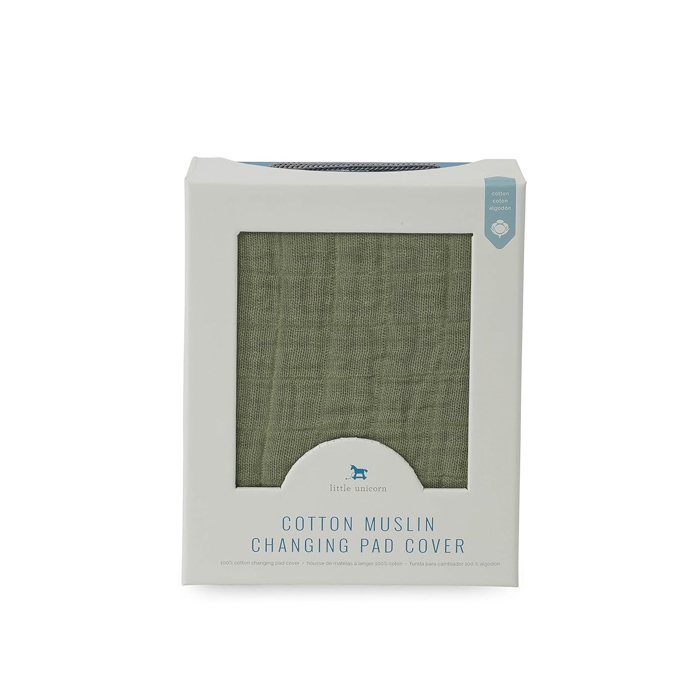 Little Unicorn Premium Changing Pad Cover | Extra Soft & Breathable Muslin Fabric (Fern)