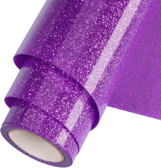 Purple Glitter HTV Heat Transfer Vinyl Roll 12inch x 10 ft