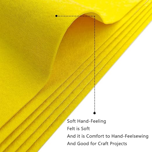 Jtnohx Self Adhesive Felt Sheets, 12 Pieces Felt Fabric