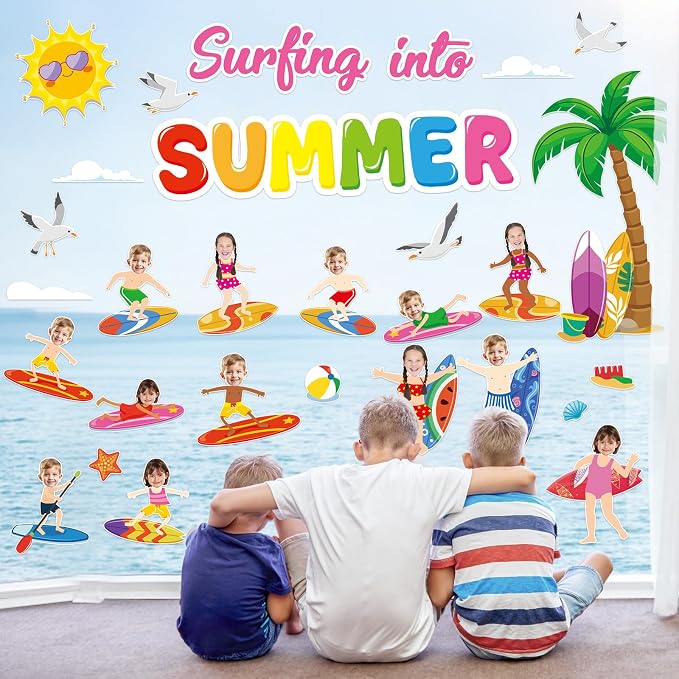 Summer Bulletin Board Classroom Decorations Surfing into Summer Bulletin Board
