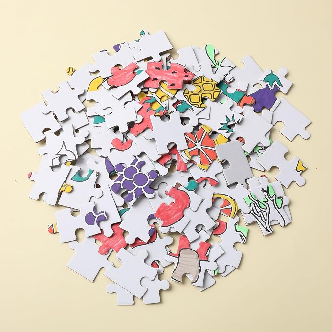 Mr. Pen- Blank Puzzle, 5 Pack, 100 Pieces/Pack, 10.6" x 14.2" | Blank Puzzles
