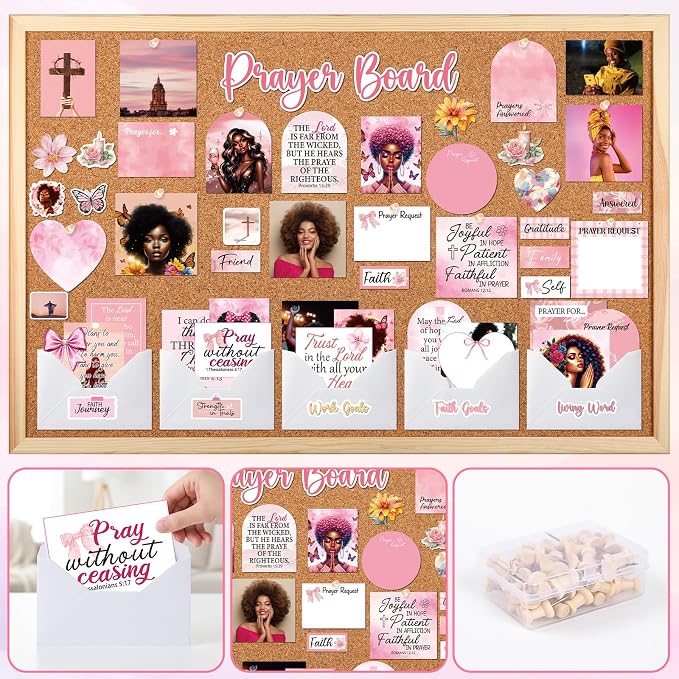 Black Women Prayer Board Kit Prayer Board Supplies Not Cork Board | Prayer Room