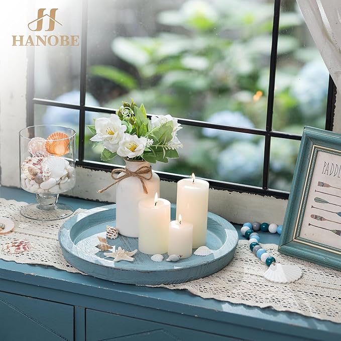 Hanobe Coastal Decorative Tray, Farmhouse Plate