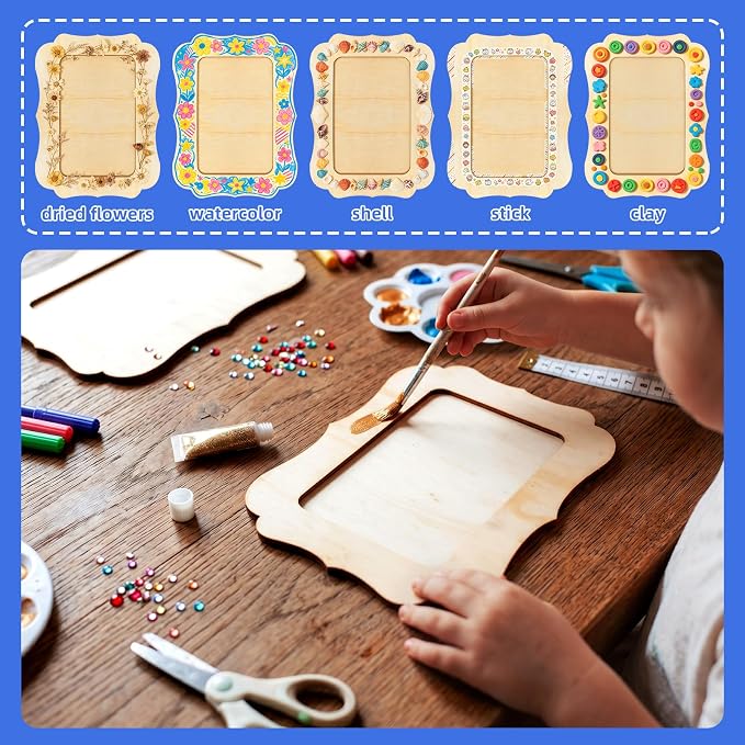 VOKOY 35 Pack Wooden Picture Frames