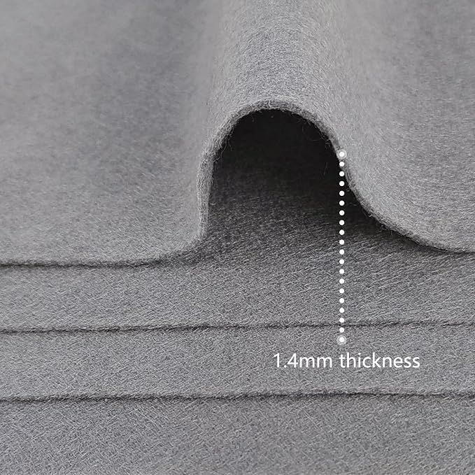 Jtnohx Color Felt, Soft Felt Sheets, 1.4mm Thick 8"x12" Handicraft Felt Fabrics