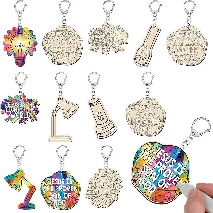 RattanView 24 Pcs VBS 2026 DIY Set Illumination Themed Craft Color Your Own