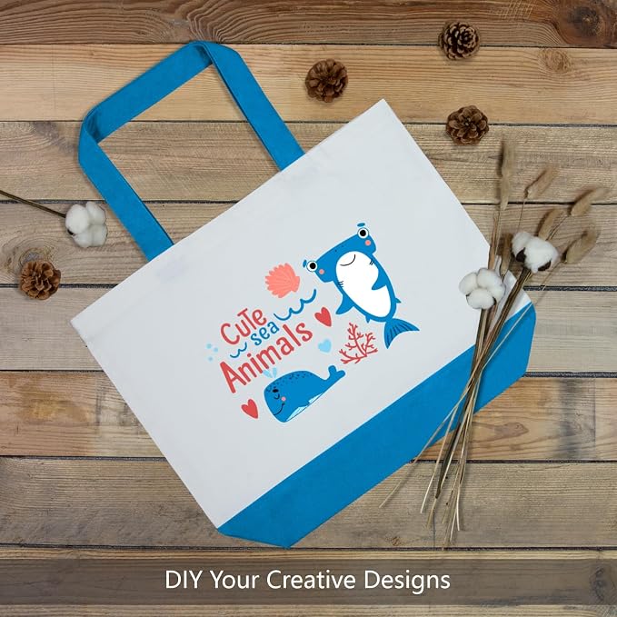 TOPDesign 1-Pack Super Strong Large 12oz Cotton Canvas Tote Bag, Reusable