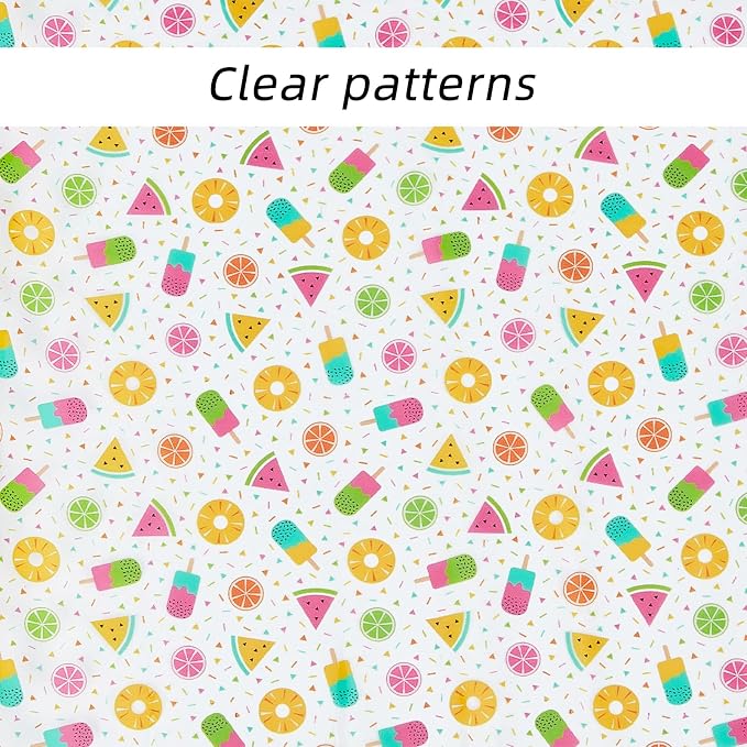 Printed TPU Jelly Faux Leather Fabric, 47.2 x 11.8 Inch Transparent Clear Jelly