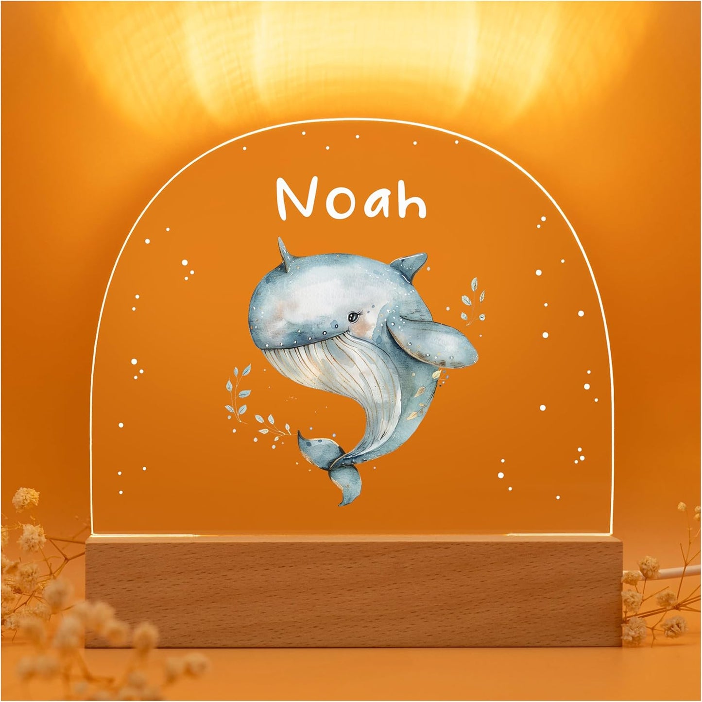 Baby Boy Personalized Items/Infant Gifts for Baby Boy/Personalized Toddler Gifts/Custom Night Light with Name/Unique Newborn Essentials/Whale