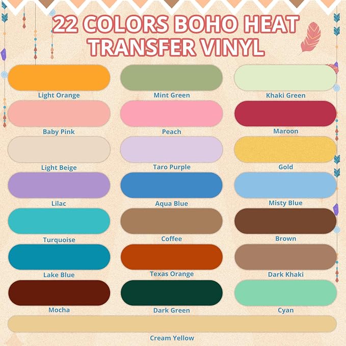 HTVRONT Boho Heat Transfer Vinyl