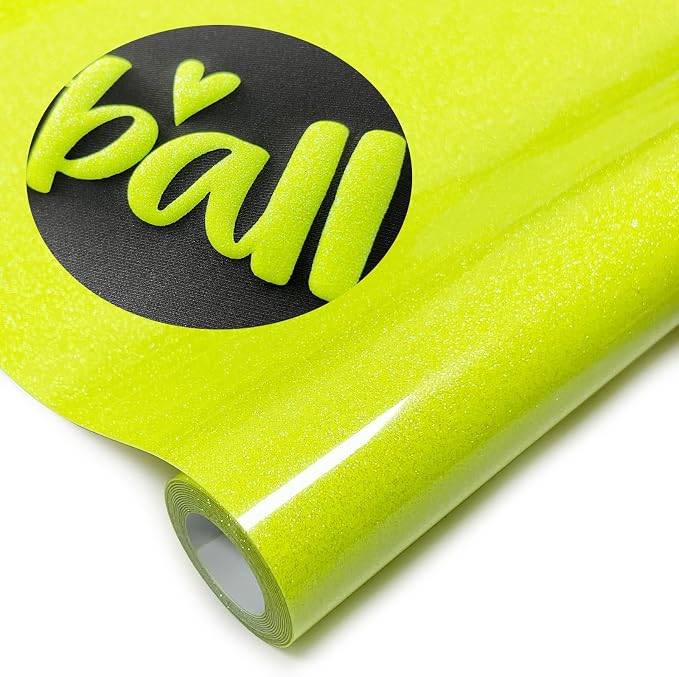 Glitter Puff Heat Transfer Vinyl, 12in X 5ft Iron on | 3D Puff, Wash No Fade