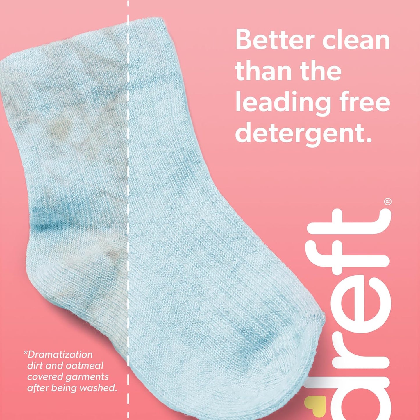 Dreft Free & Gentle Liquid Laundry Detergent, Free of Dyes and Perfumes for Families, Hypoallergenic, 64 loads
