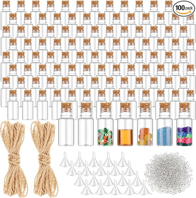 Bokon 100 Packs Mini Plastic Bottles