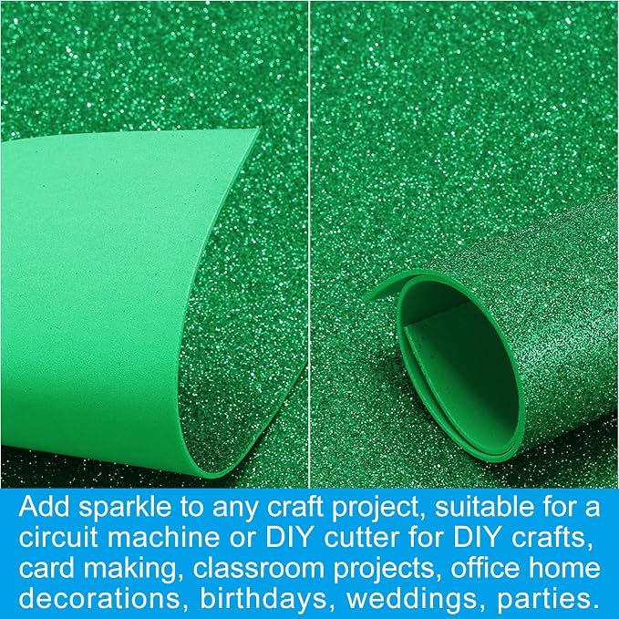 PATIKIL 20 Sheets 2mm Glitter Foam Sheet