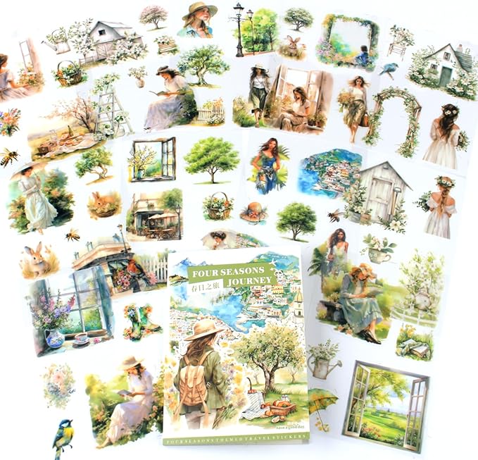 Spring Landscape Pre-Cut Journal Sticker Book