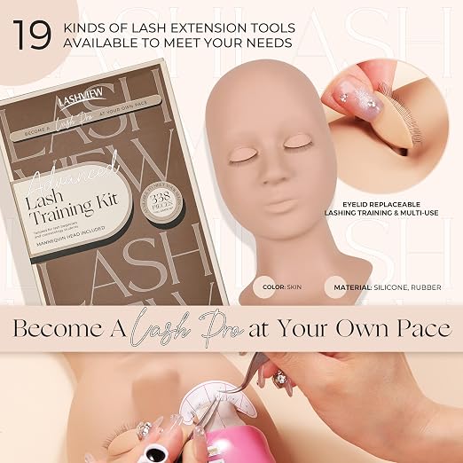 LASHVIEW Lash Kit for Beginners 338pcs Lash Extension Kit Professional