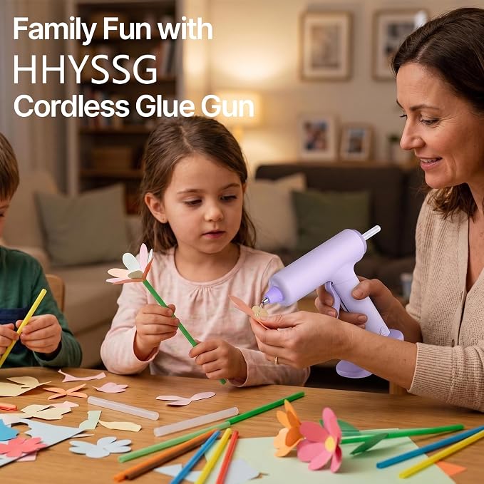 Cordless Hot Glue Gun Kit USB-C Rechargeable Magnetic Mount Base