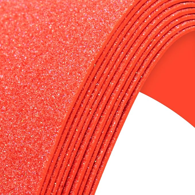 10 Pack Glitter Foam Sheets Craft 8 x 12 inch | Sparkles Foam Paper