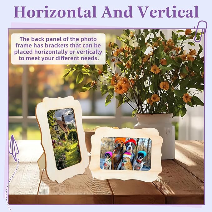 VOKOY 25 Pack Wooden Picture Frames