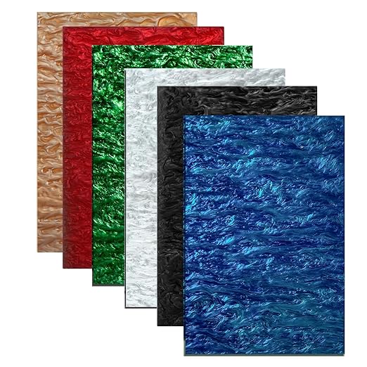 TOEPODO Pearlescent Ripple Cast Acrylic Sheets 1/8inch Thick Marble Acrylic