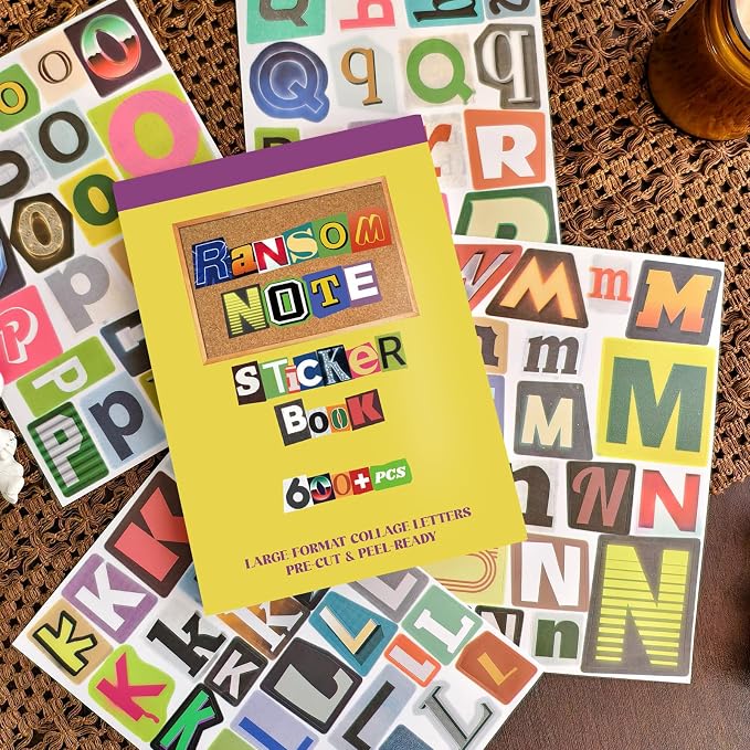 Retro Alphabet Letter Stickers Book