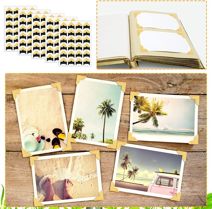 Pajean 720 Pieces Photo Corners Self Adhesive Photo Corners